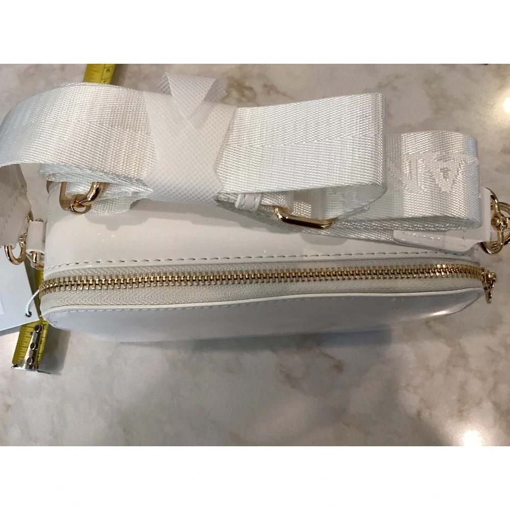 Valentino Orlandi Crossbody Bag Studded Designer Purse‎ White Small